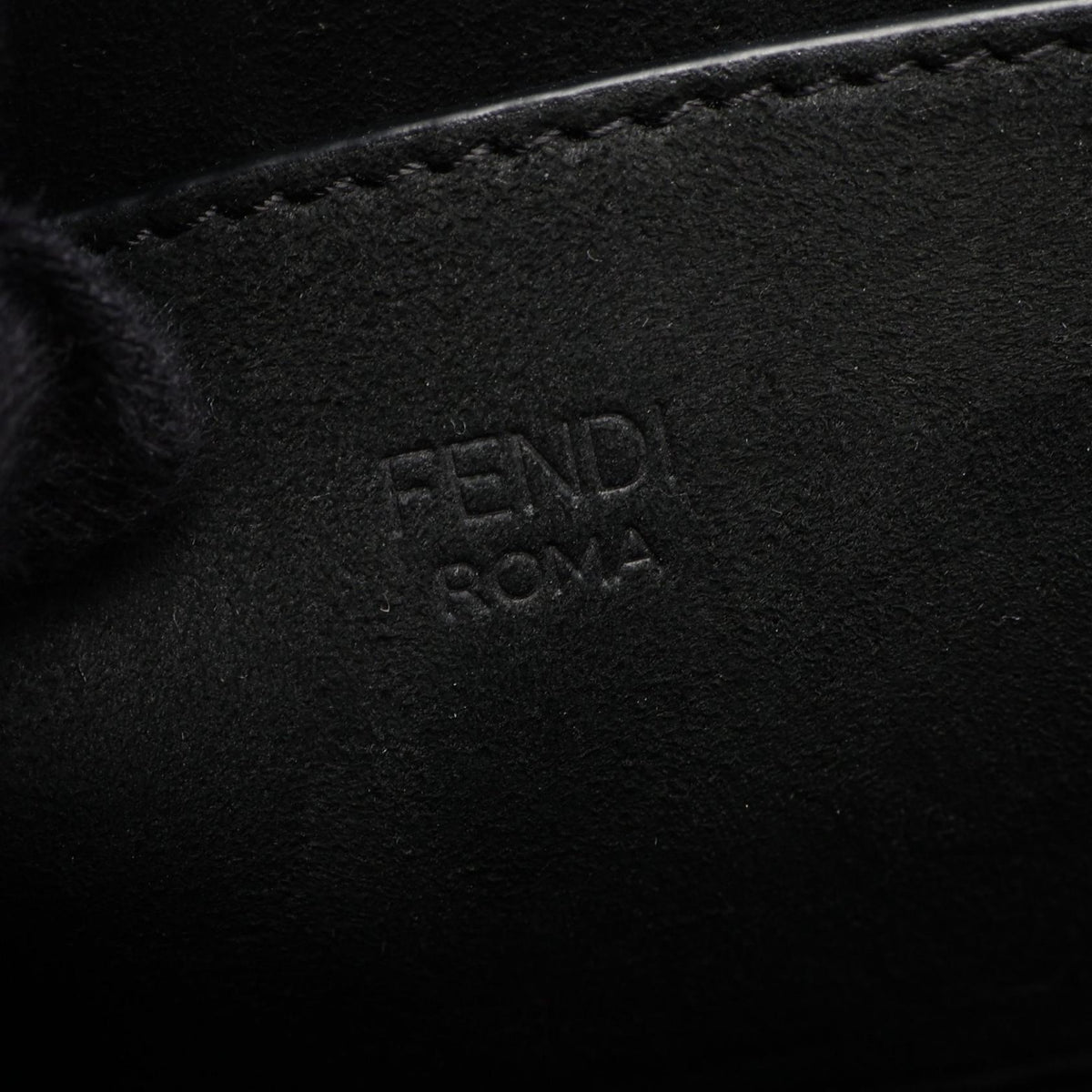FENDI Black Leather Medium Shoulder Bag