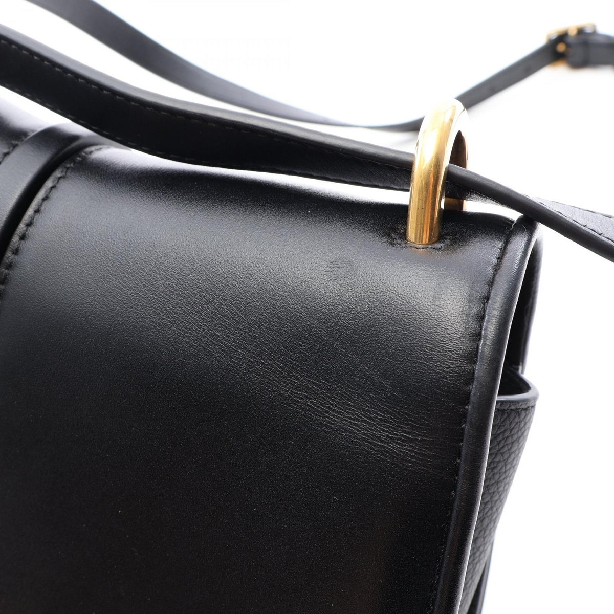 FENDI Black Leather Medium Shoulder Bag