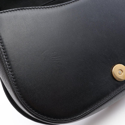 FENDI Black Leather Medium Shoulder Bag