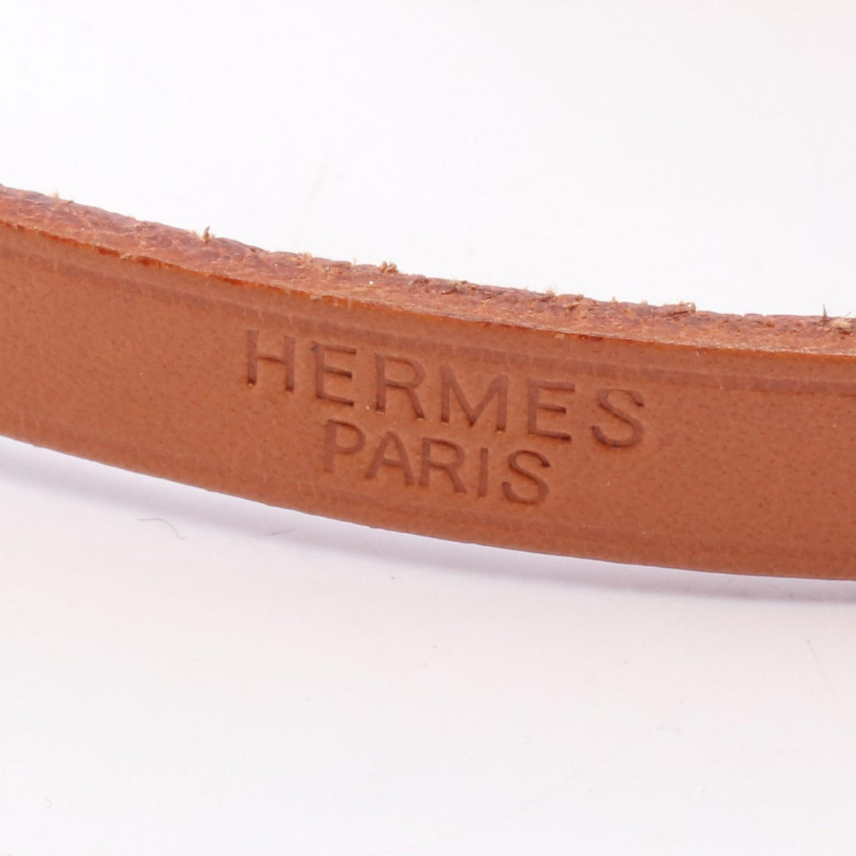 HERMES Hapi 3 Long Leather Bracelet Brown