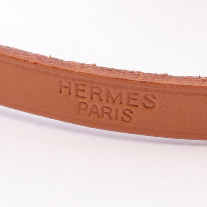 HERMES Hapi 3 Long Leather Bracelet Brown