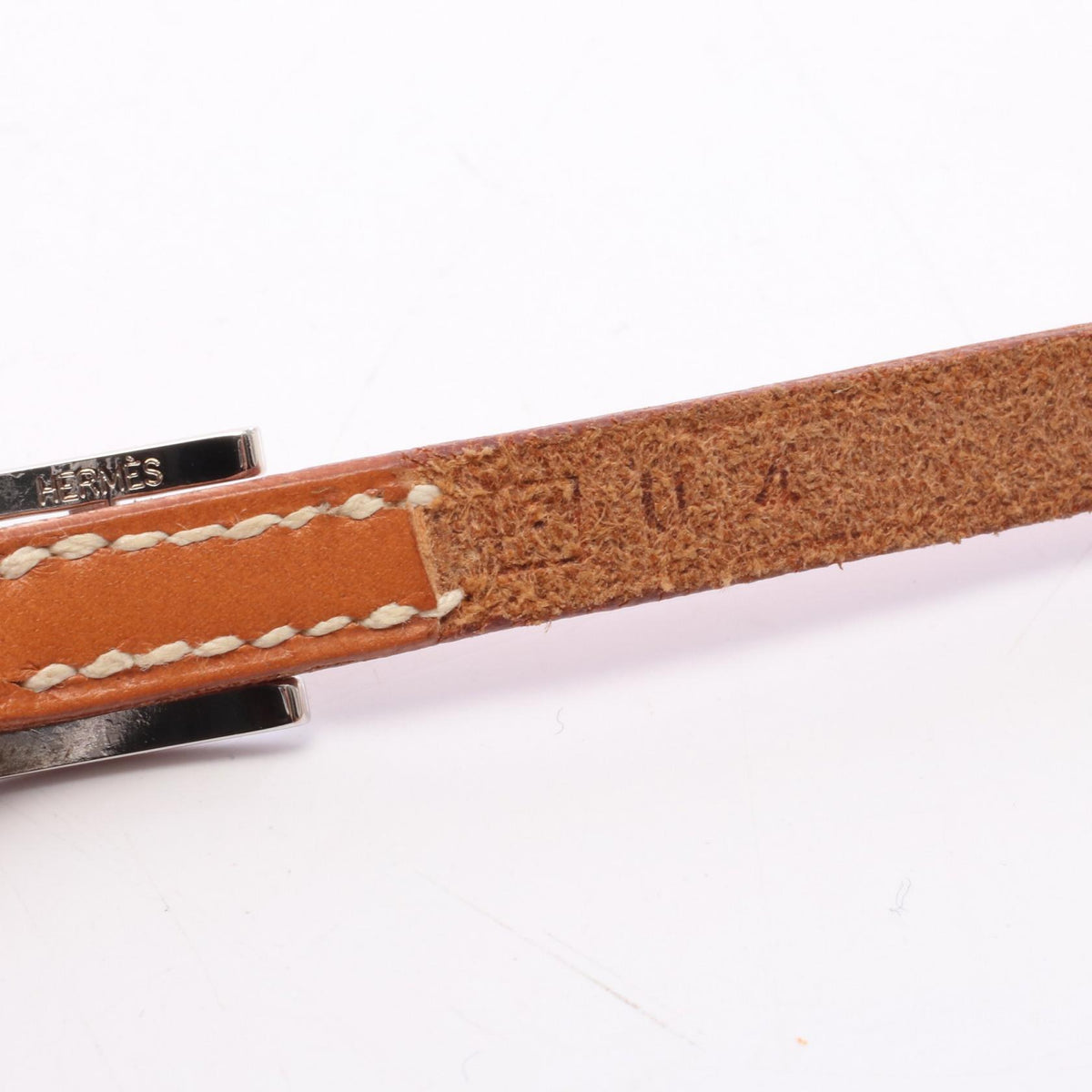 HERMES Hapi 3 Long Leather Bracelet Brown
