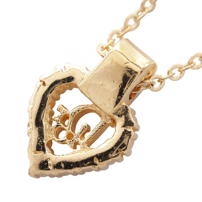 Dior Gold Plated Heart Rhinestone Necklace
