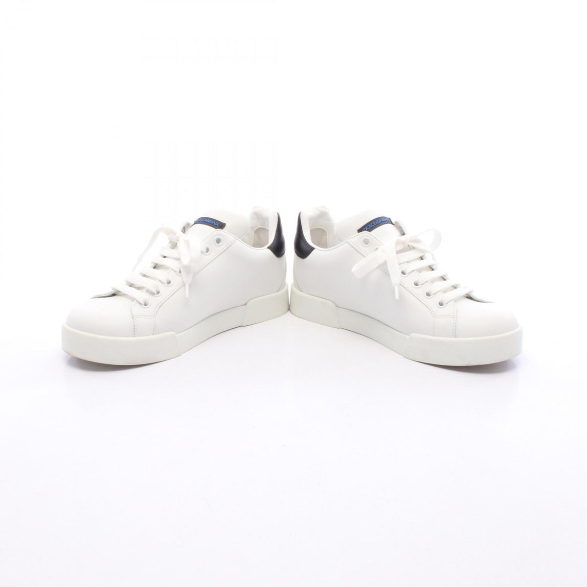 DOLCE & GABBANA Portofino Studded Leather Sneakers Size 36.5