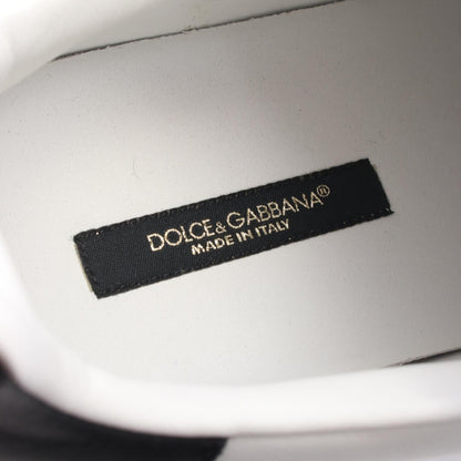 DOLCE & GABBANA Portofino Studded Leather Sneakers Size 36.5