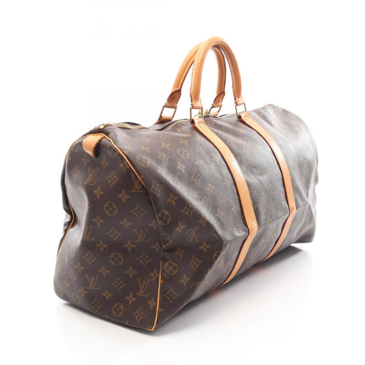 LOUIS VUITTON Monogram Keepall 50 Boston Bag Brown