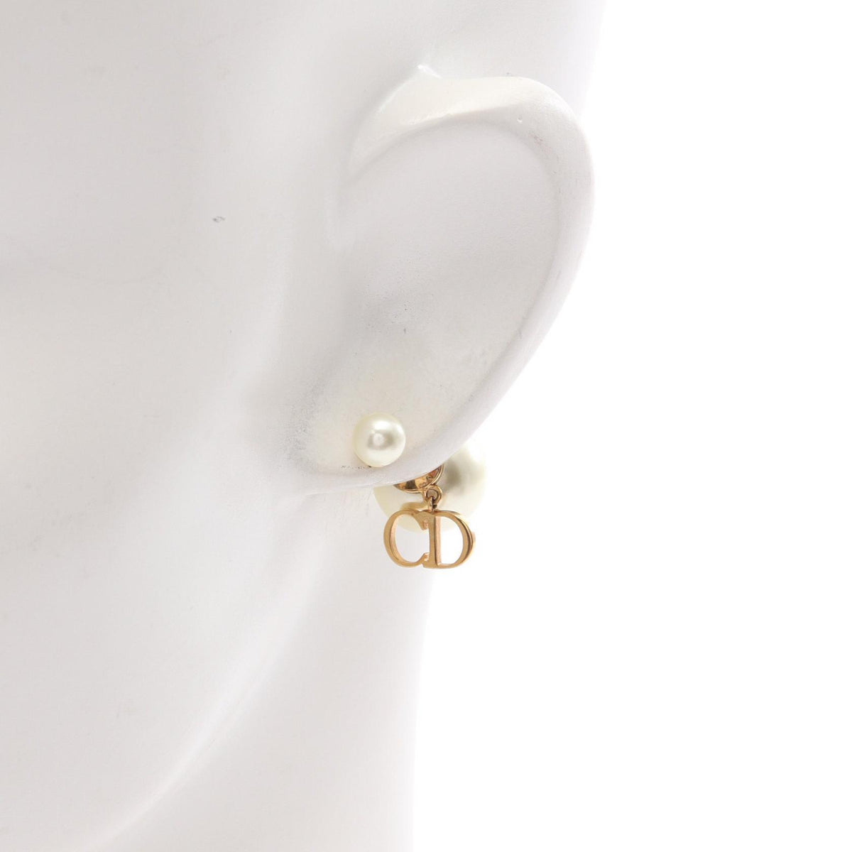 Dior Tribal CD Logo Faux Plated Earrings
