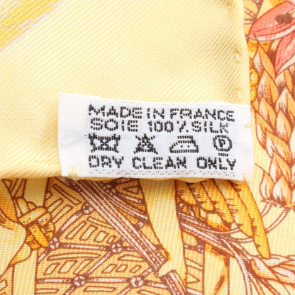 HERMES Petit Carre 45 AMOURS Yellow Multi Scarf
