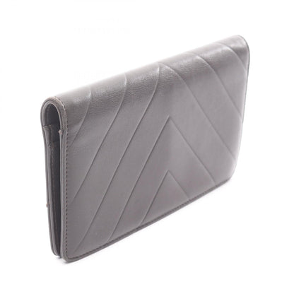 CHANEL Chevron V-Stitch Long Wallet
