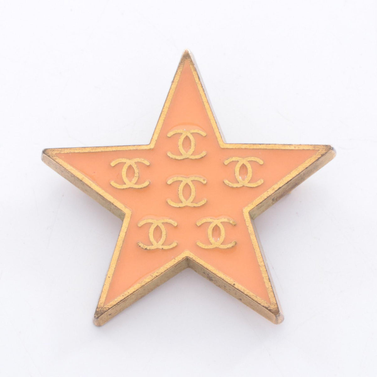 CHANEL Star Coco Mark Brooch Gold-Plated