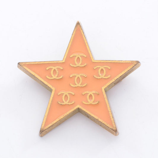 CHANEL Star Coco Mark Brooch Gold-Plated