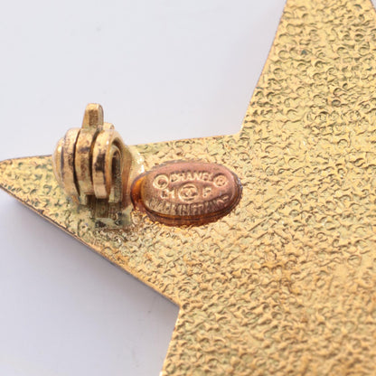 CHANEL Star Coco Mark Brooch Gold-Plated