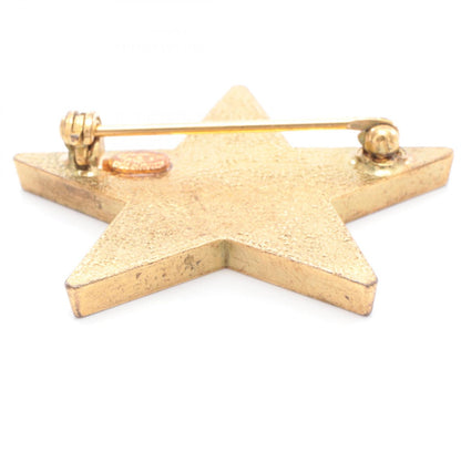 CHANEL Star Coco Mark Brooch Gold-Plated