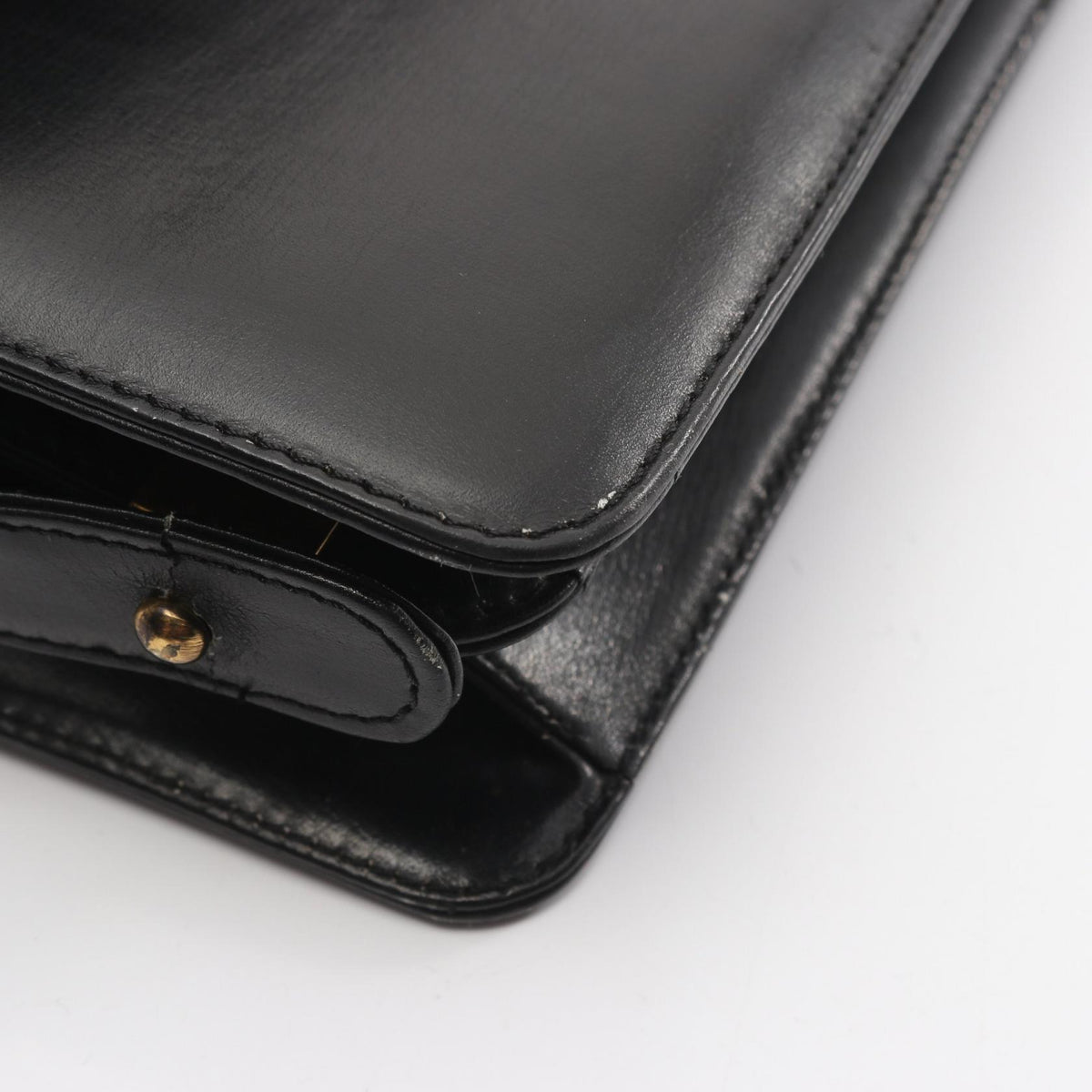 CELINE Leather Shoulder Bag Black