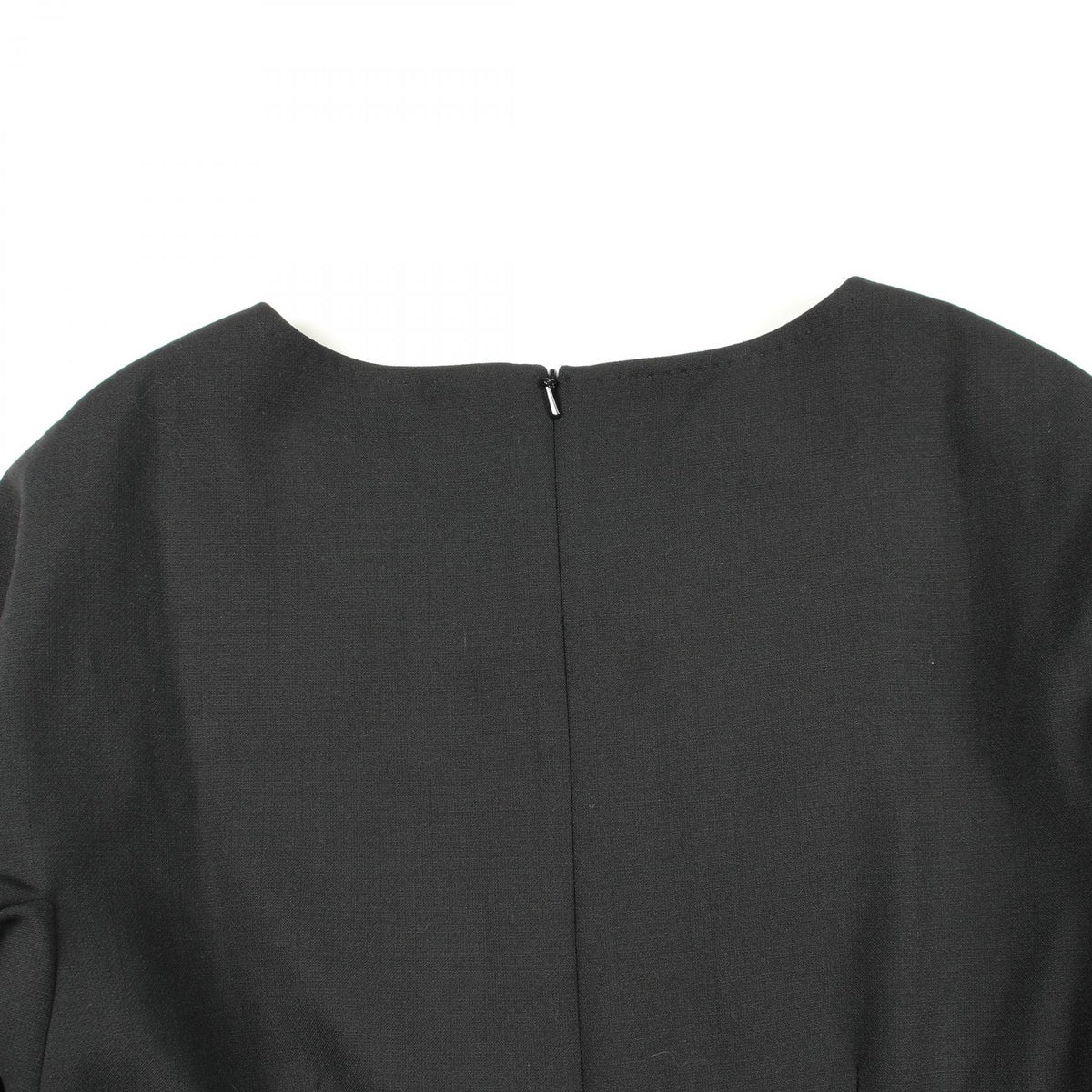 MAX MARA Black Wool Long Sleeve Midi Dress Size 44
