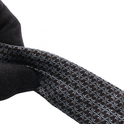 GUCCI Silk All-Over Pattern Brown Blue Tie