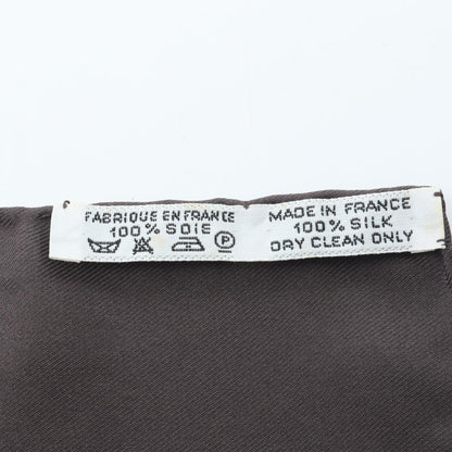 HERMES Carre 90 Jumping Silk Scarf Brown