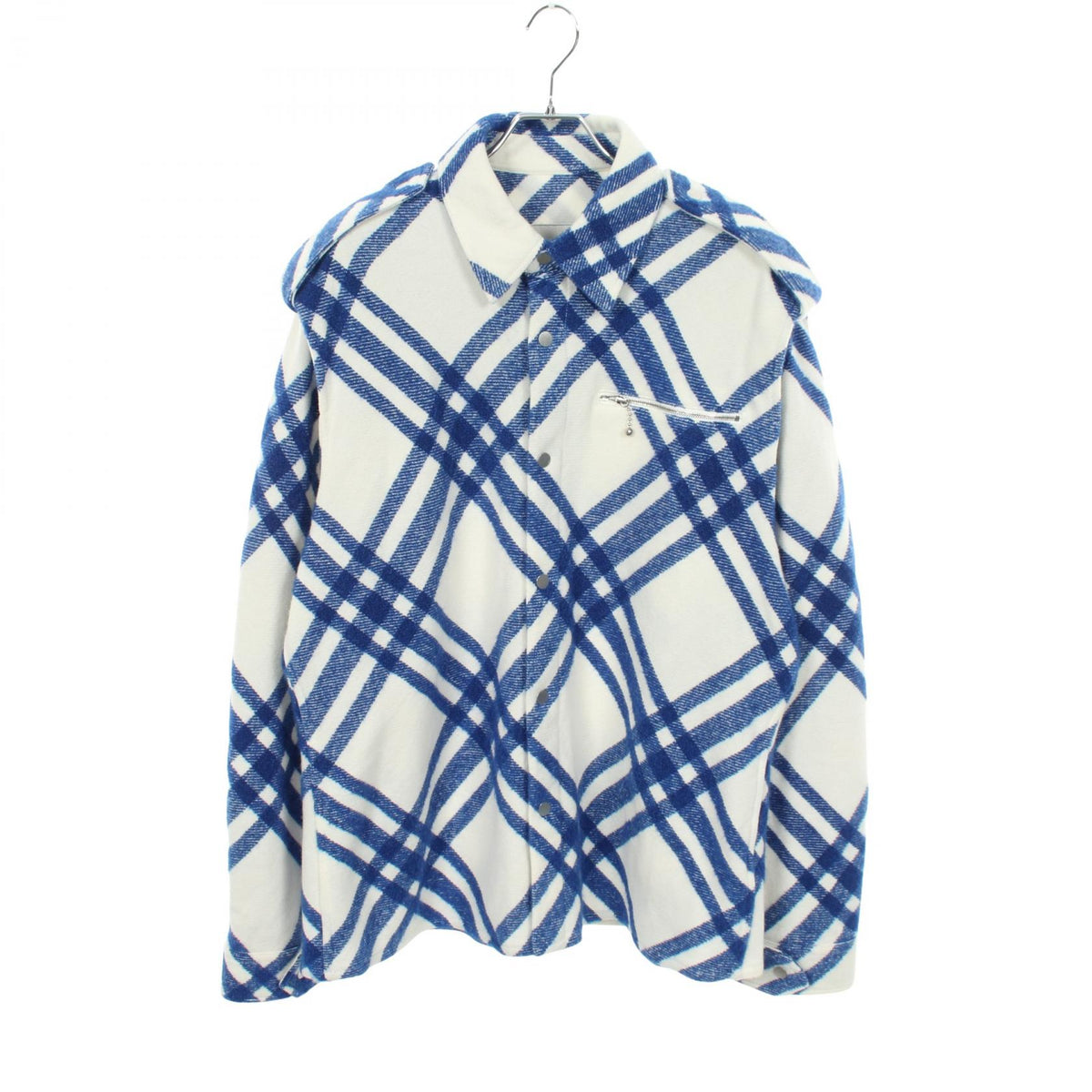 BURBERRY Wool Check Long Sleeve Shirt Size M