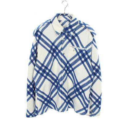 BURBERRY Wool Check Long Sleeve Shirt Size M