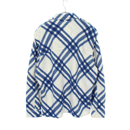 BURBERRY Wool Check Long Sleeve Shirt Size M