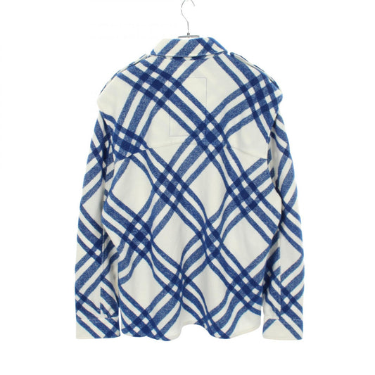 BURBERRY Wool Check Long Sleeve Shirt Size M