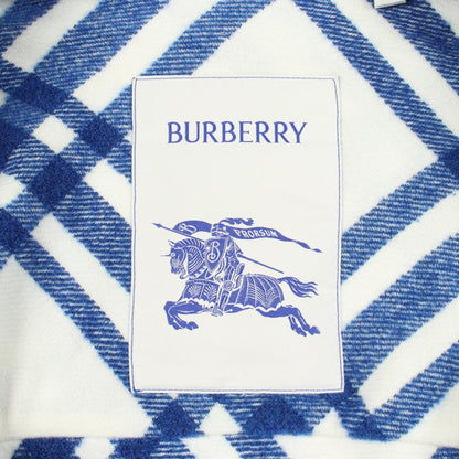 BURBERRY Wool Check Long Sleeve Shirt Size M