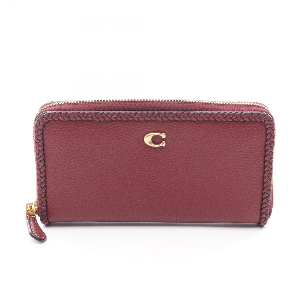 COACH Accordion Zip Around Wallet Bordeaux