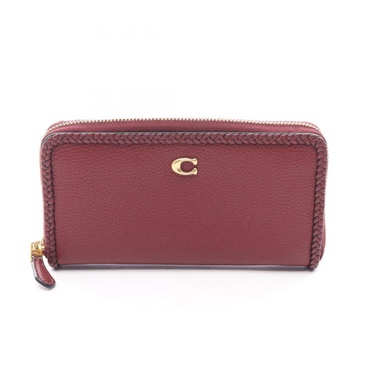 COACH Accordion Zip Around Wallet Bordeaux