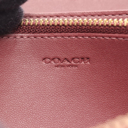 COACH Accordion Zip Around Wallet Bordeaux