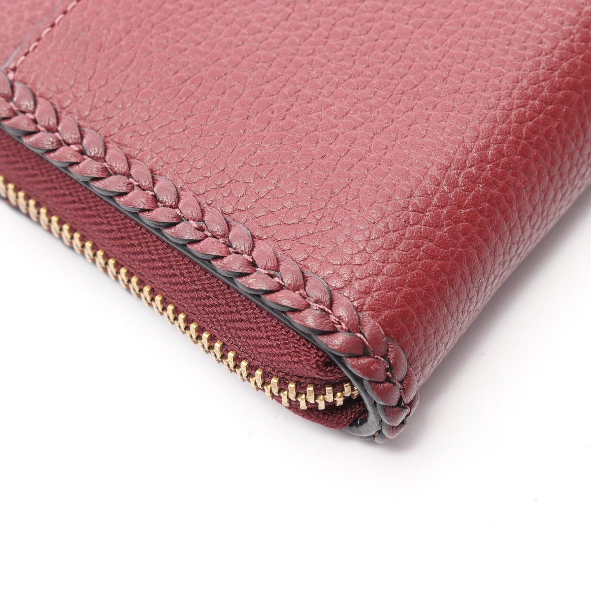 COACH Accordion Zip Around Wallet Bordeaux