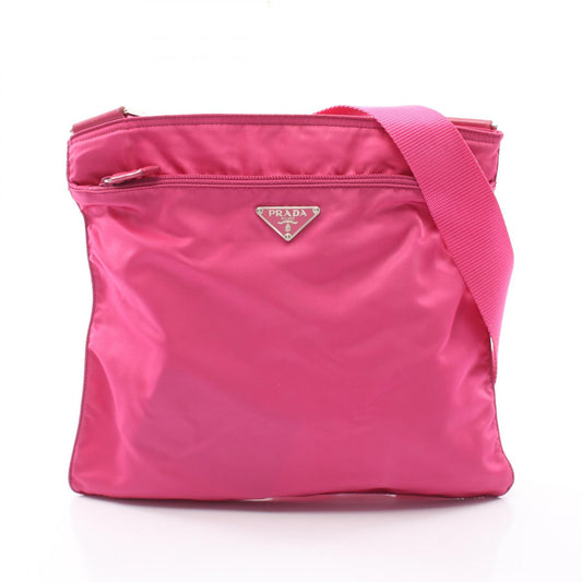 PRADA Vela Sport Nylon Leather Bag Pink