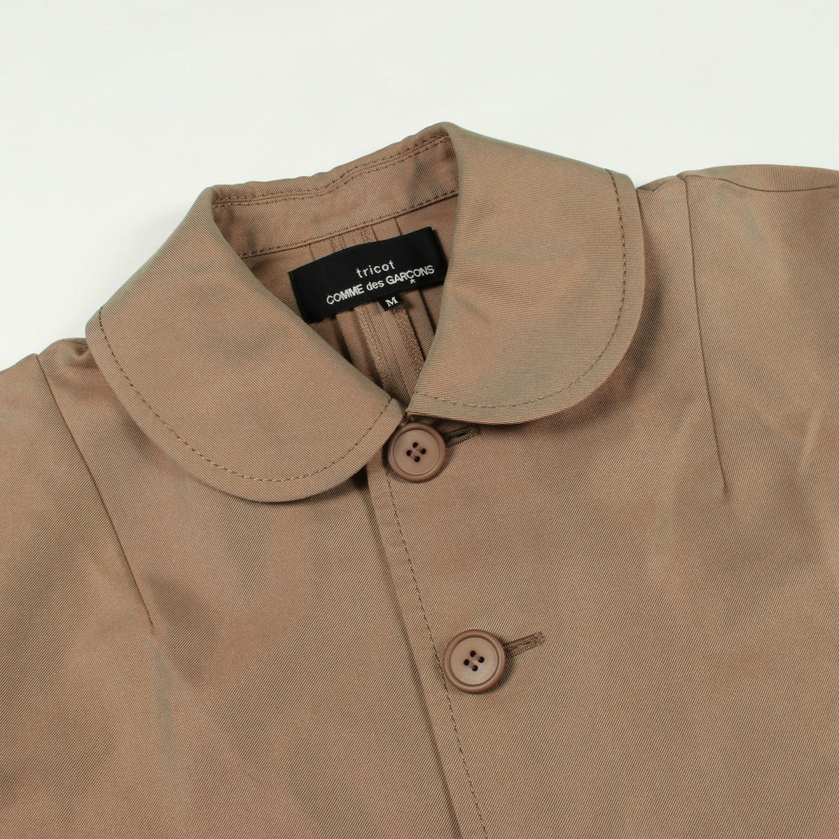 COMME des GARCONS Round Collar Half Sleeve Coat Size M