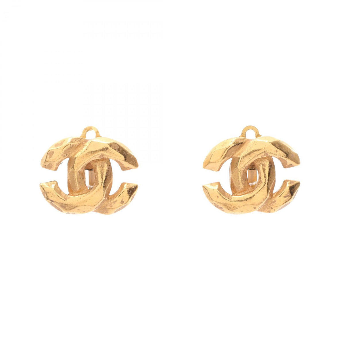 CHANEL 99P Coco Mark Gold Earrings Gold