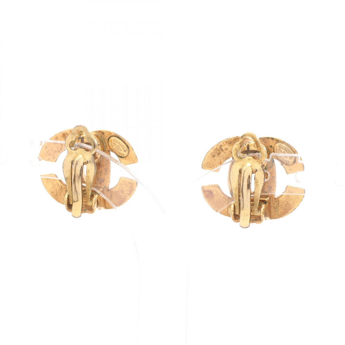 CHANEL 99P Coco Mark Gold Earrings Gold