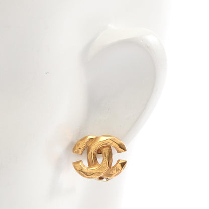 CHANEL 99P Coco Mark Gold Earrings Gold