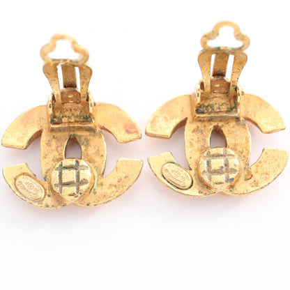CHANEL 99P Coco Mark Gold Earrings Gold