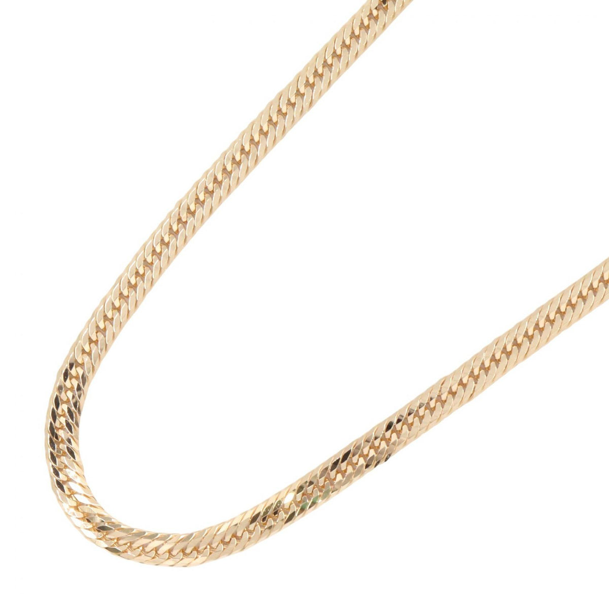 JEWELRY K18 Yellow Gold 12-Sided Curb Chain Necklace