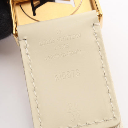 LOUIS VUITTON Monogram Fortune Belt Ivory/Gold Size 80/32