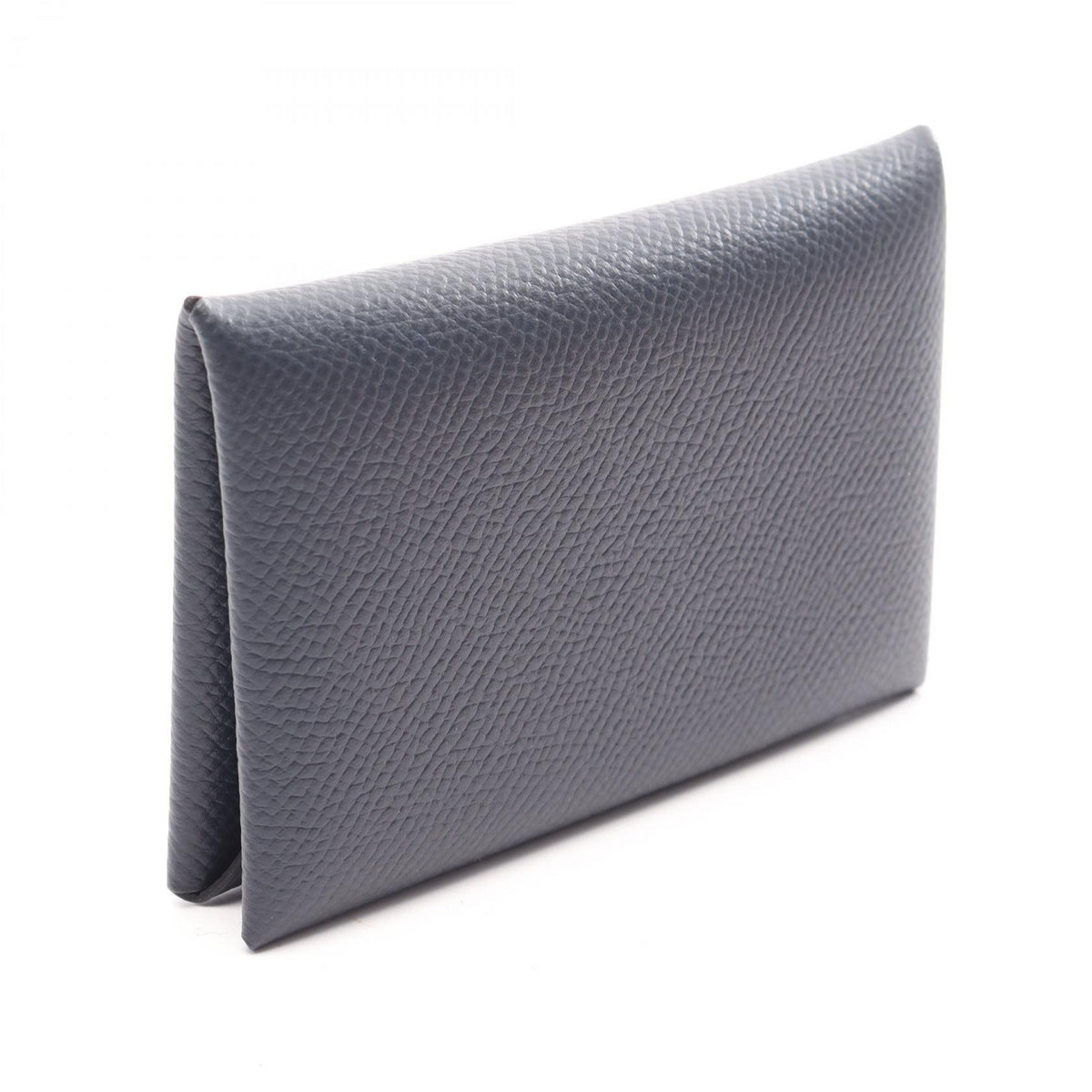 HERMES Calvi Veau Epsom Leather Bleu Nuit Coin Case