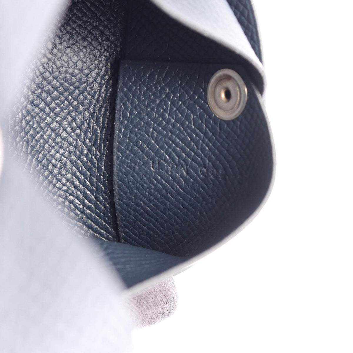 HERMES Calvi Veau Epsom Leather Bleu Nuit Coin Case
