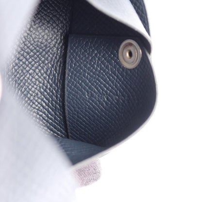 HERMES Calvi Veau Epsom Leather Bleu Nuit Coin Case
