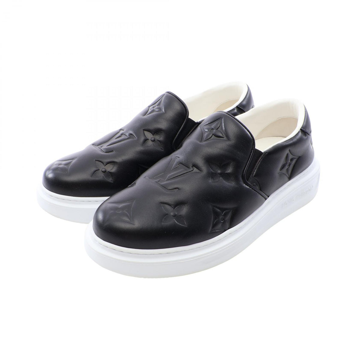 LOUIS VUITTON Beverly Hills Slip-Ons Black Size UK 7