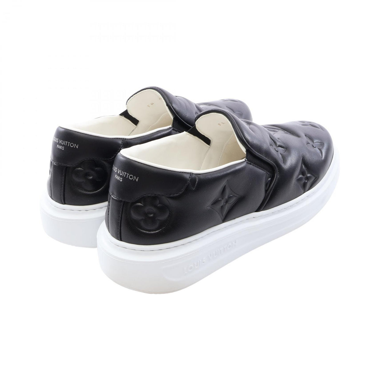 LOUIS VUITTON Beverly Hills Slip-Ons Black Size UK 7