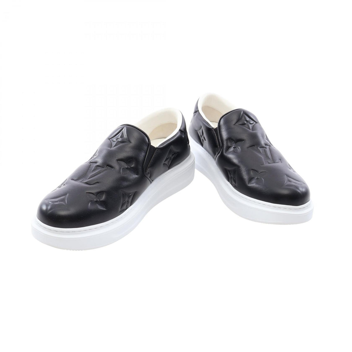 LOUIS VUITTON Beverly Hills Slip-Ons Black Size UK 7
