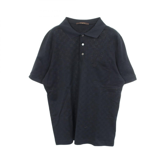 LOUIS VUITTON Damier Logo Embroidered Polo Shirt Size XL