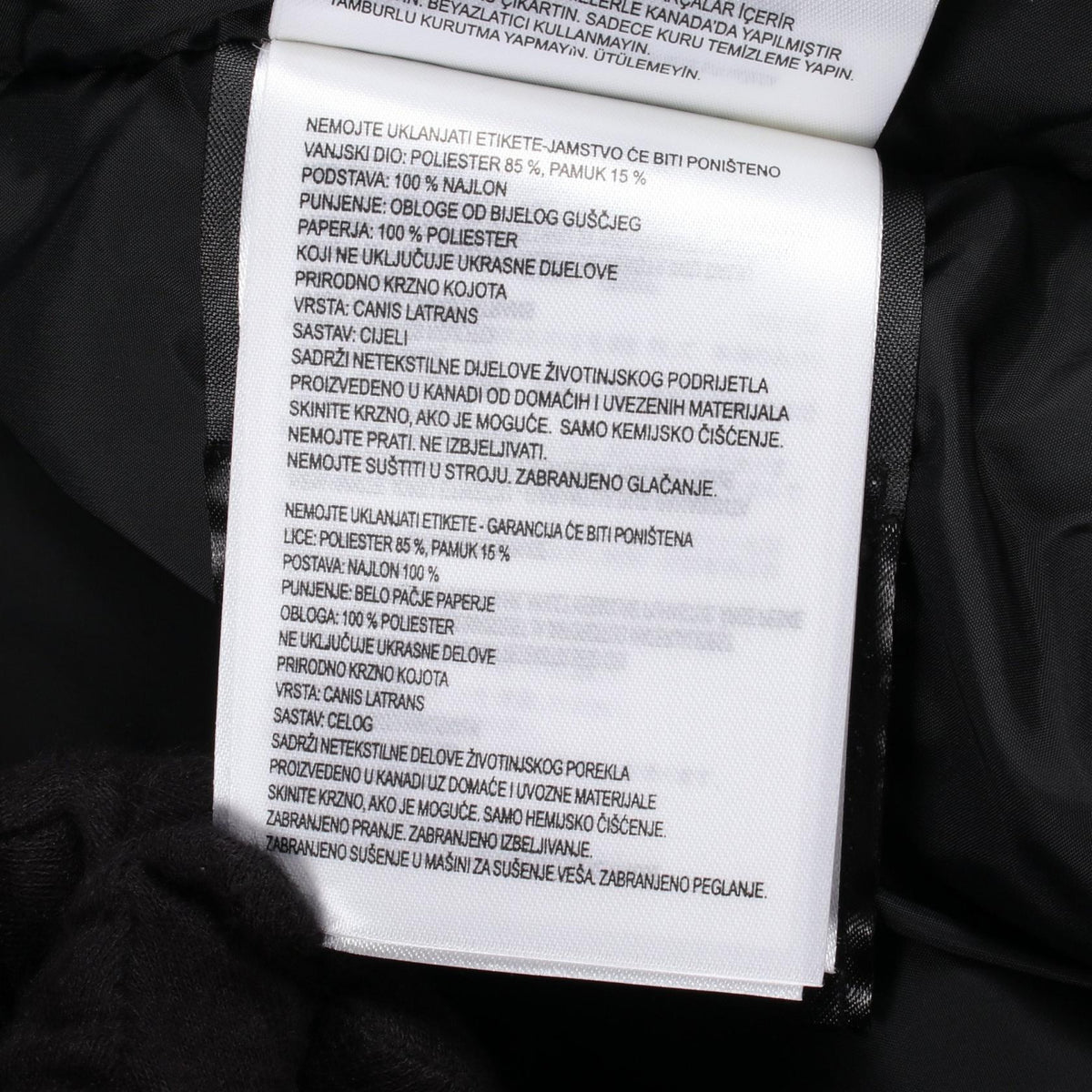 CANADA GOOSE CHATEAU PARKA FUSION FIT Jacket Black Size S