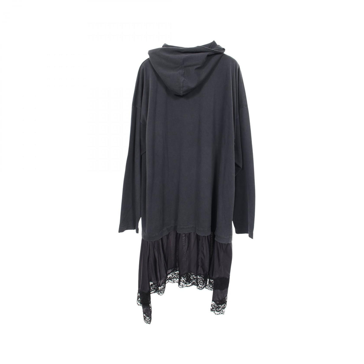 BALENCIAGA Faux Layered Distressed Hooded Dress Size 1