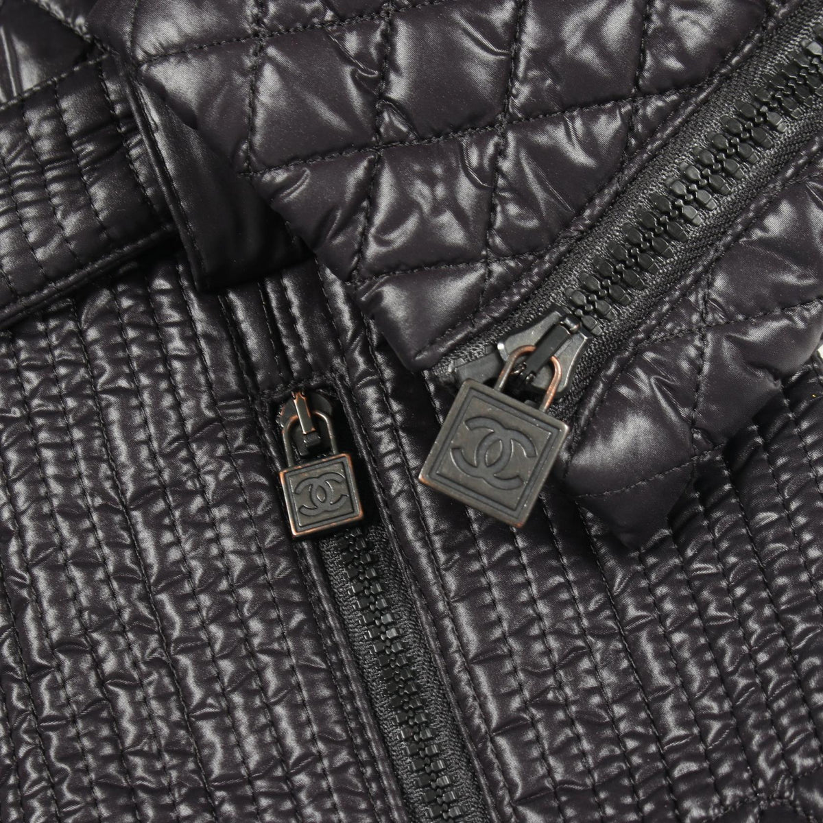 CHANEL Sports Line Nylon Coat Blue Size 38