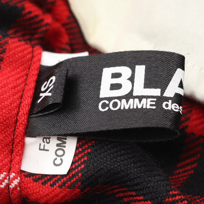 BLACK COMME des GARCONS Check Sarouel Wool Pants Red Size XS