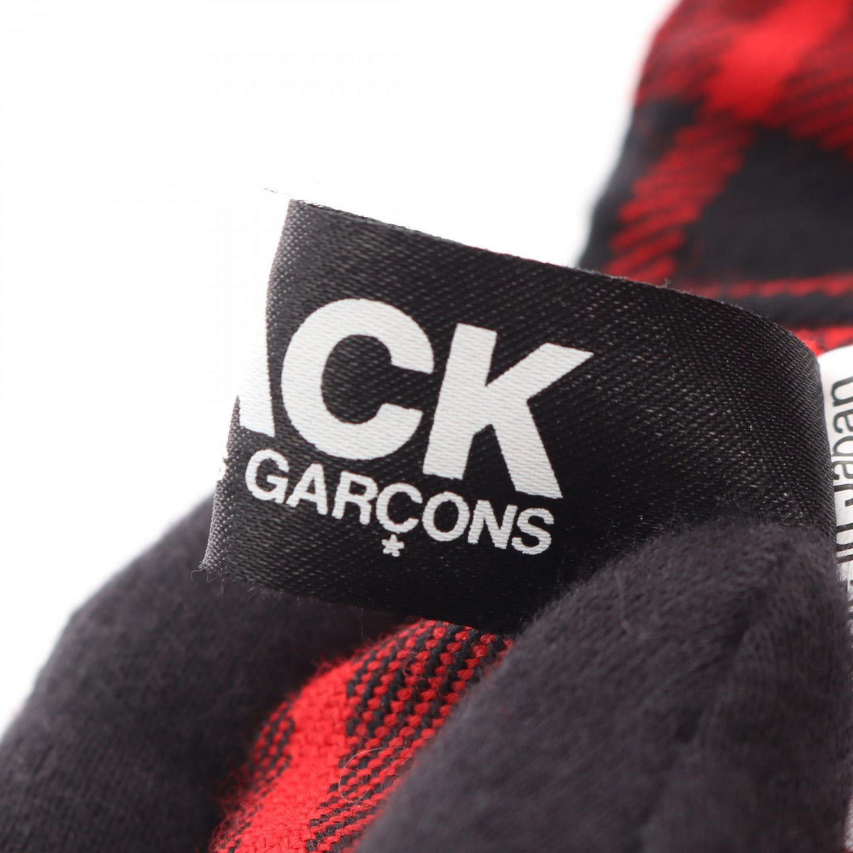 BLACK COMME des GARCONS Check Sarouel Wool Pants Red Size XS